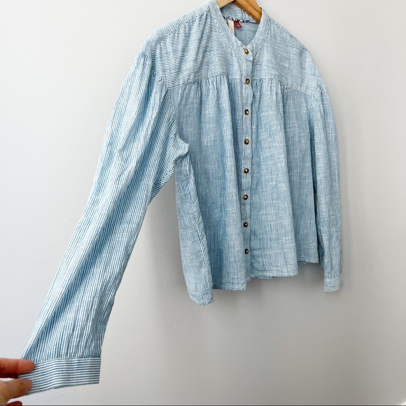 Pilcro Peasant Boho Button Down Top - Picture 4 of 13